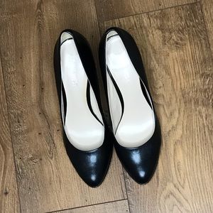 Nine West Women’s Black Leather Wiseup Pumps 8